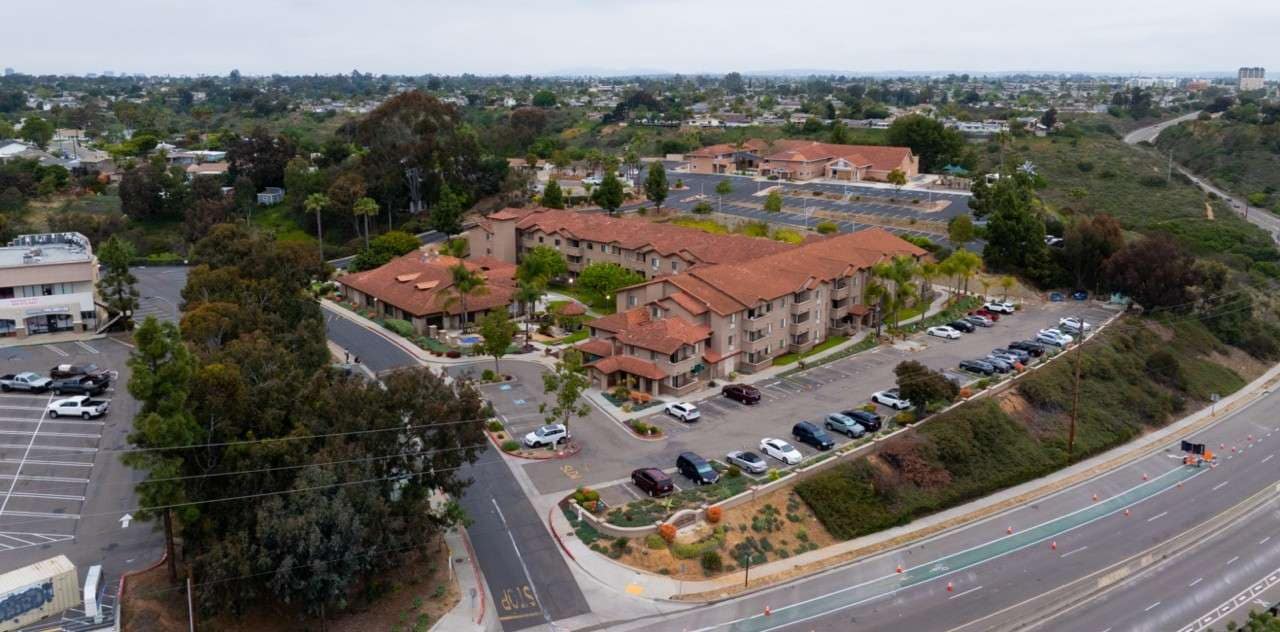aerial of senior living community