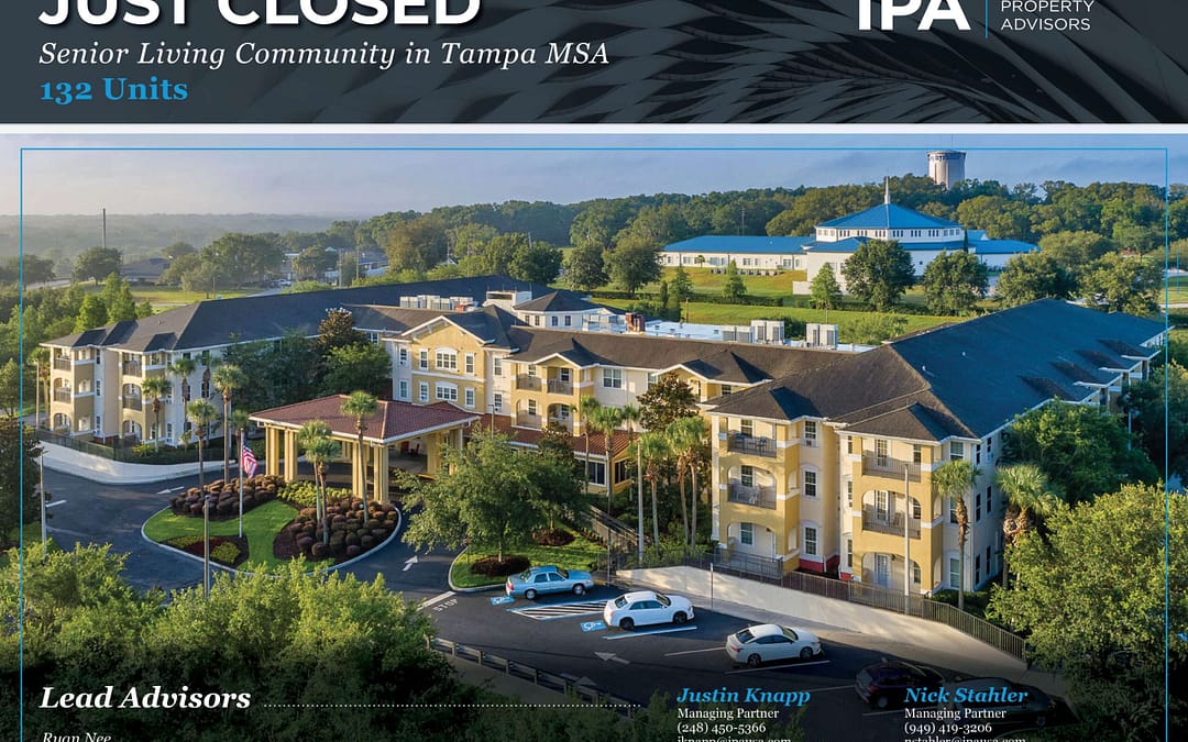 JUST CLOSED! 132 Unit Senior Living Community in Tampa MSA