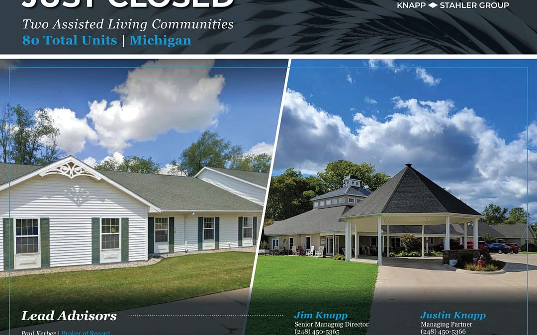 Front of two assisted living communities in Michigan. Both one story and on land