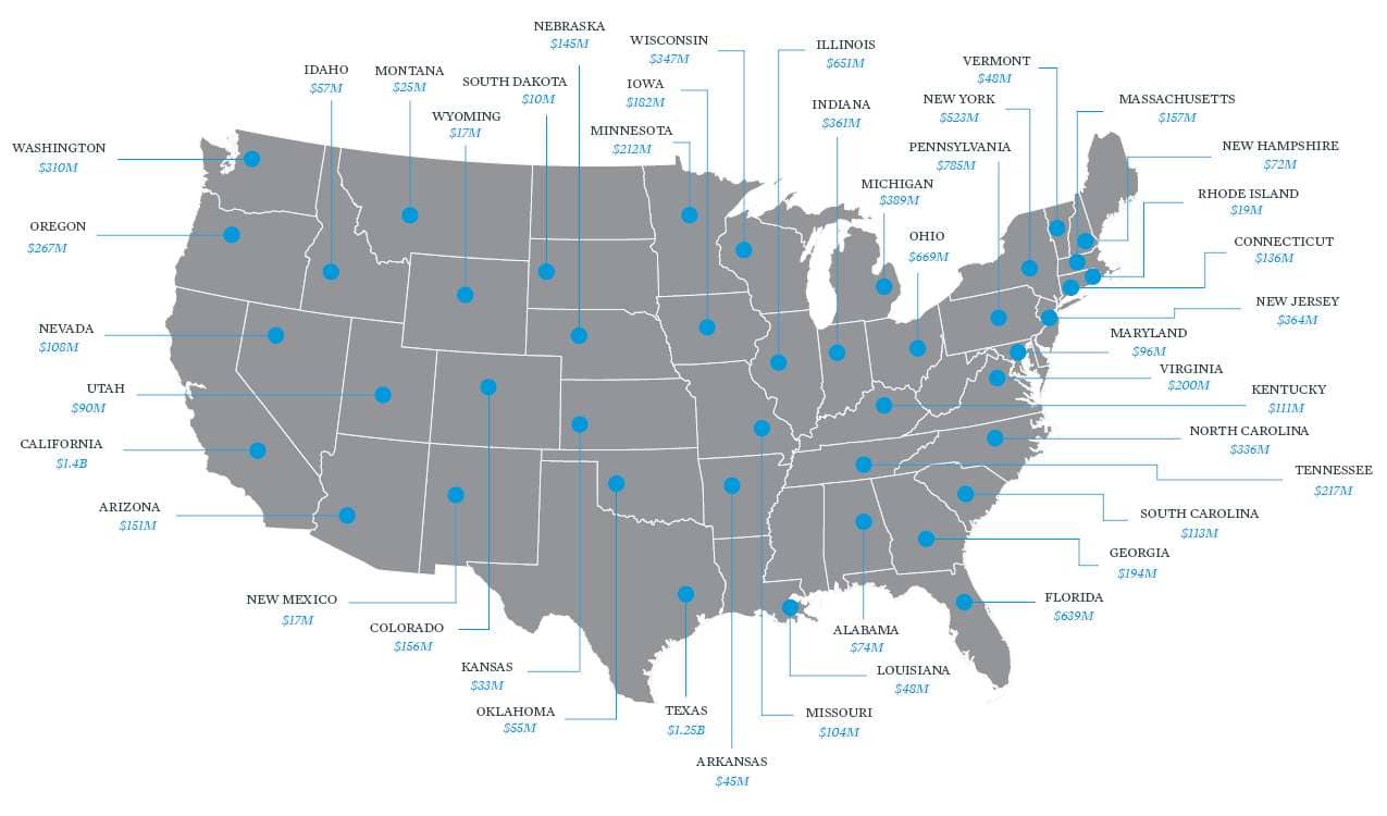 Sales by State Map