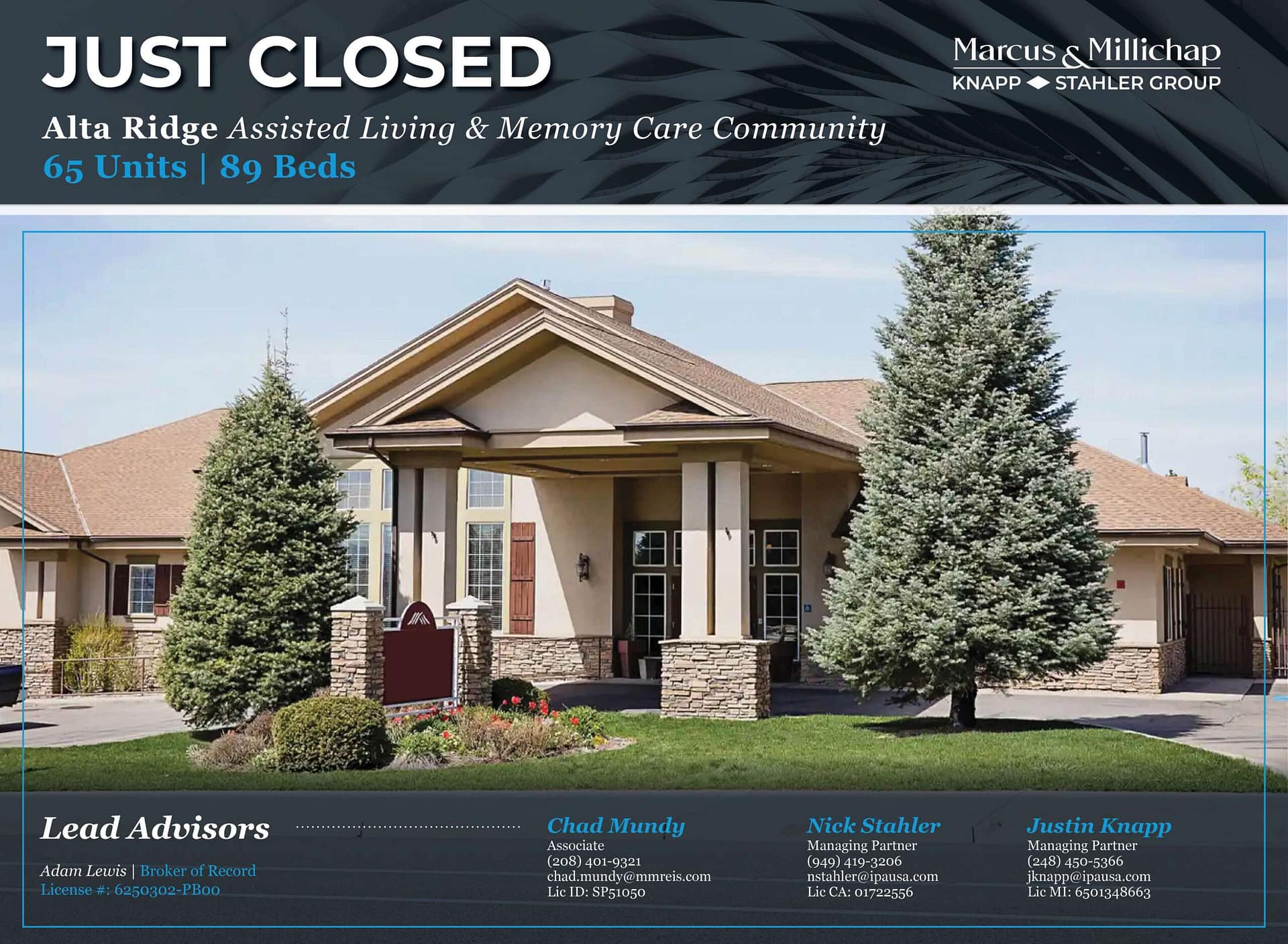 CLOSED! Alta Ridge Assisted Living and Memory Care - Knapp-Stahler Group